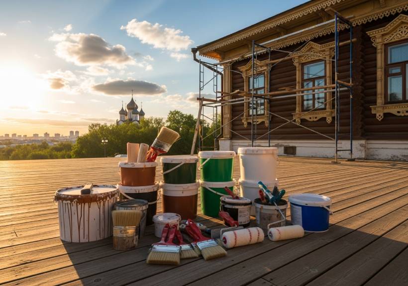 Почему московские деревянные дома требуют особой краски?